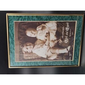 Vintage Brass Frame with Green Mat by Belk and Leggett 5x7 In Photo 6x7in  Frame